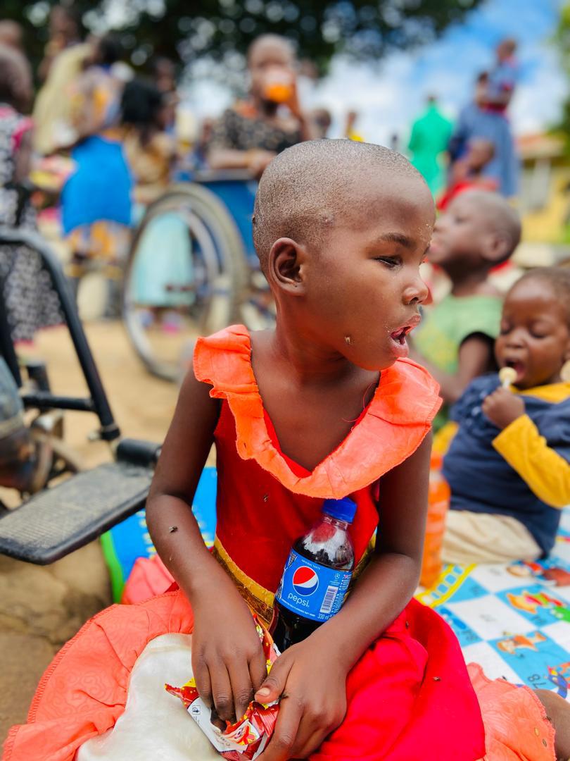 Child receiving food